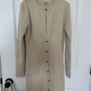 Vrg girl tan long sleeve sweater dress